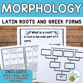 Latin Roots and Greek Forms Morphology Activities Comprehension & Games