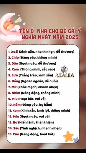 Top 15 Tên Ở Nhà Cho Bé Gái 2025 – Dễ Thương & Ý Nghĩa Nhất. #TênỞNhàChoBé #TênBéGáiDễThương #ĐặtTênChoBé #TênBéGáiMayMắn #GợiÝĐặtTên #ĐặtTênCon2025 | Nhà Thuốc Đỗ Quyên - Nam Định