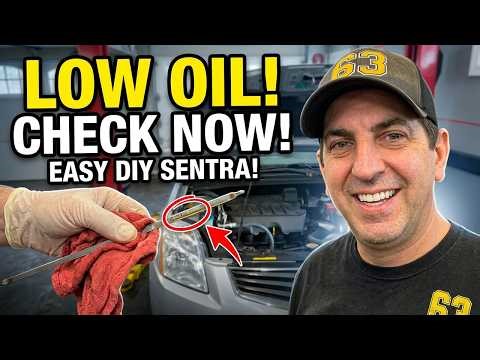 How To Check Oil Level 2007-2012 Nissan Sentra (EASY DIY!)
