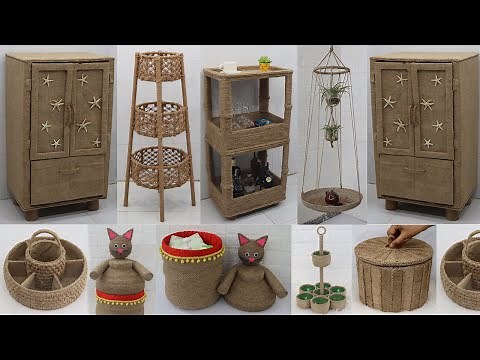 10 Space Saving Organizer Ideas from Waste Materials | Jute Craft Ideas