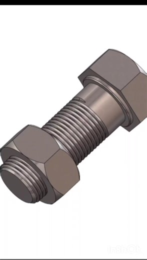 Solidworks Nut-bolt drawing #shorts #solidworks