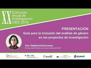 Guía para la inclusión de análisis de género en proyectos de investigación - Stéphanie Rousseau PUCP