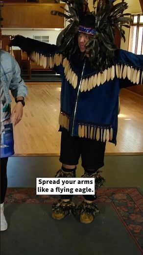 Learning about #regalia & Coast Salish #dancing 🧡 #Indigenous #IndigenousPeoples #CBCKids