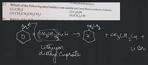 Which of the following alkyl halides is not suitable for Corey-... | Filo