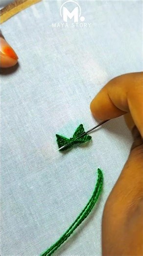 "Bow Embroidery Design | Easy Hand Embroidery Tutorial | Maya Story #embroidery #artisian