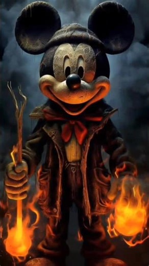 Micky mouse in the horror look😱 horror video | scary video | #scary #creepy #horrorfiction