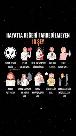 Hayatta Değeri Farkedilmeyen 10 Şey;