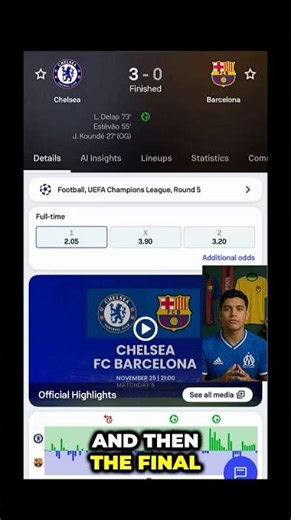 IMPOSSIBLE! We predicted Chelsea Vs Barcelona using AI #aifootballpredictions