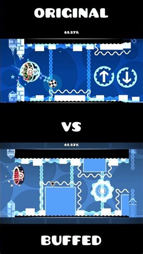 Electrodynamix: Original vs Buffed #geometrydash #gd #shorts