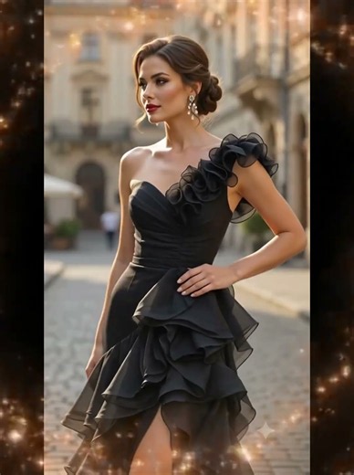The Perfect Black Evening Dress for Weddings & Galas #blackgown #eveningdress #luxuryfashion