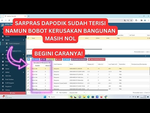 CARA MENGISI SARPRAS DI DAPODIK 2024.C - MENGUPDATE KERUSAKAN BANGUNAN
