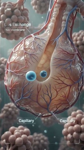 🫁 POV: How Your Lungs Exchange Oxygen | Inside the Alveoli During a Breath