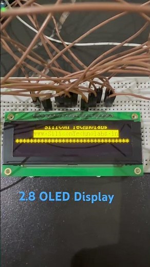 2.8″ OLED display test - clear text, bright colors, smooth output.#OLED #DisplayTest #Electronics