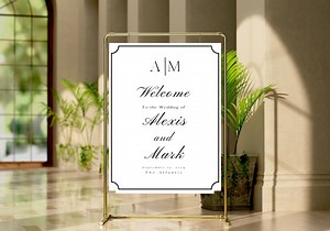 Wedding Welcome Sign - 001 - Etsy