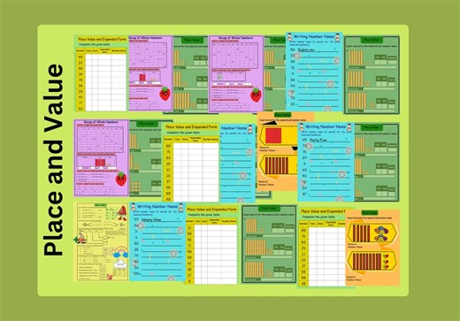 Place Value Worksheets, Tens, Ones, Hundreds, Printable, Math Activities, First Grade, Homeschool, Teacher Resources - Etsy