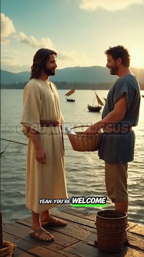 Jesus and the Perfectly Timed Fish 😂✨ #Jesus #ChristianHumor #BiblicalComedy