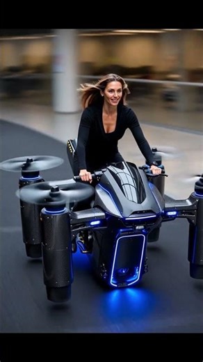 What a Real Flying Motorcycle Could Look Like - AI Hoverbike Concept