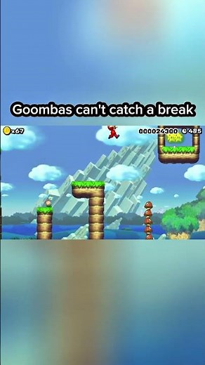 Goombas can't catch a break 😂 #mario #nintendo #retrogaming