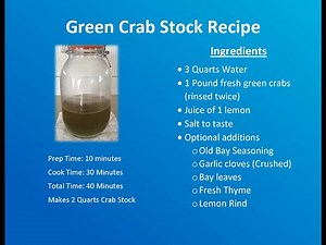 How to Make Green Crab Stock