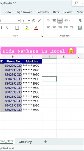 Hide Numbers in Excel ( Excel trick every user must know )