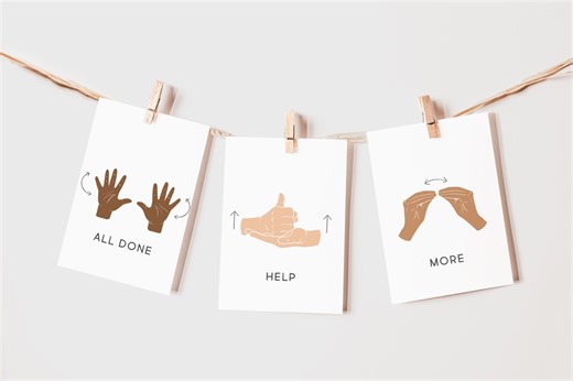 ASL Flash Cards, Sign Language for Toddlers (digital Download) - Etsy