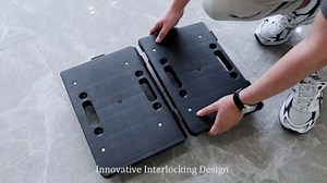 Nellyke Furniture Dolly, 2 Pack Small Flat Moving Dolly, Furniture Movers with 4 Wheels, 500Lbs Capacity, Connectable and Portable Dollies for Heavy Appliance, Black