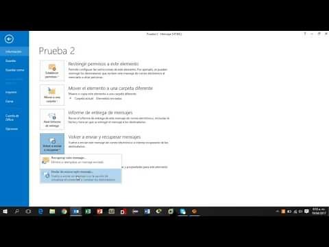 Extraer mensajes enviados por error en outlook 2013/2016(0ffice 365).