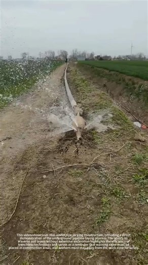 Pipe jacking construction site