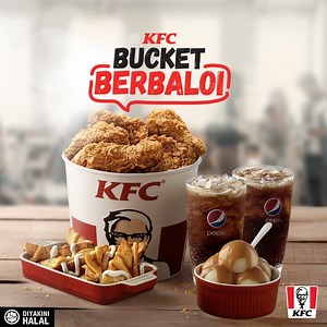 2.9M views · 156 reactions | Crispy KFC fried chicken, Cheezy Wedges, Whipped Potato and two Pepsis from only RM28.90? It can't get any more berbaloi than this! Get the KFC Bucket Berbaloi today at KFC stores nationwide. | KFC | Facebook