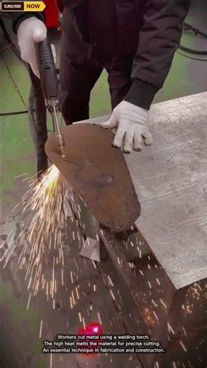 Metal Cutting Process Using Welding Torch for Precise Fabrication Work