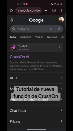 Nueva función de Crushon: Mensajes anclados para chats