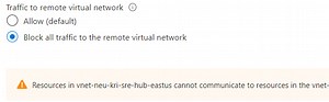Defaulting Azure Virtual Network Peering from Allowing to Denying Traffic