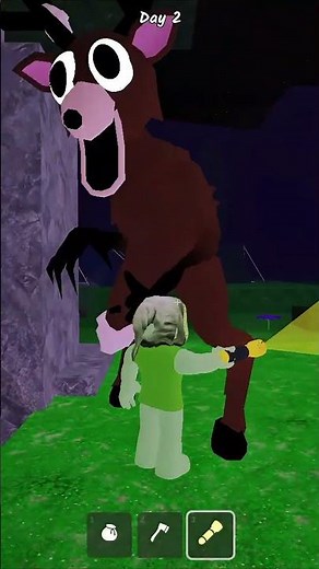 POV: I kept flashing the light… the deer thought.. #roblox #99nightintheforest #shorts