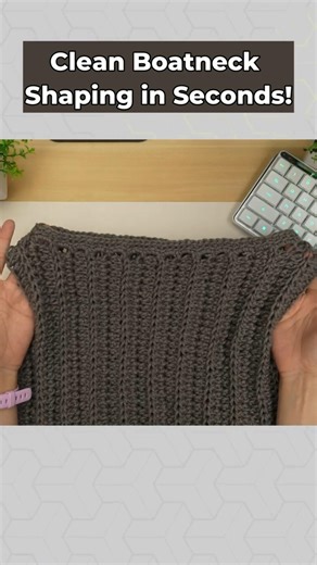 Perfect Boatneck Shape, Zero Fuss #crochettutorial #tcddiy