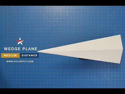 ✈ A Unique and Fun Paper Plane - Wedge Plane - Fold 'N Fly
