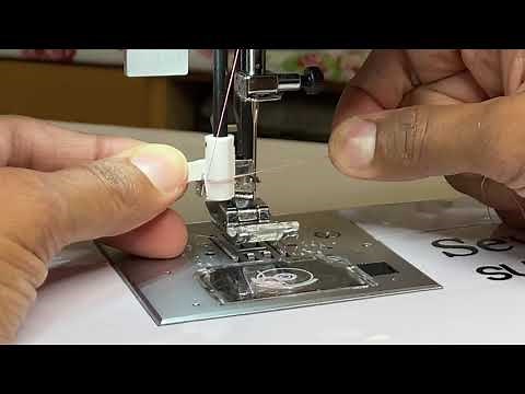 Aldi So Crafty How to use the Automatic Needle Threader Sewing Machine #sewwithabi