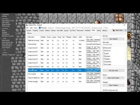 Módulo ALERTS | OldBot Tibia Bot