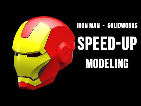 IRON MAN Mask Helmet-SOLIDWORKS Speed-Up Modeling