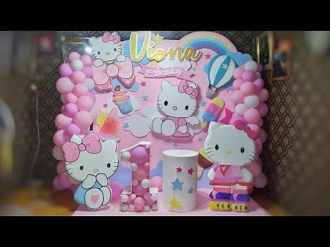 Hello Kitty Birthday Decoration, Cute and Simple 🤗