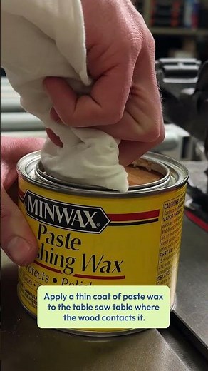 Apply Paste Wax to Table Saw