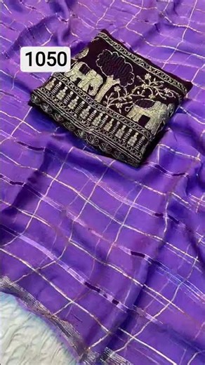 Pure viscose saree with designer blouse beads worked For orders whatsapp 7732017917