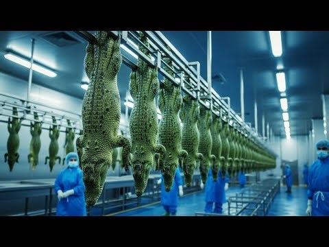 Inside a Crocodile Fry Factory: From Raw Tail Meat to Packed Crocodile Fry (Full Process)