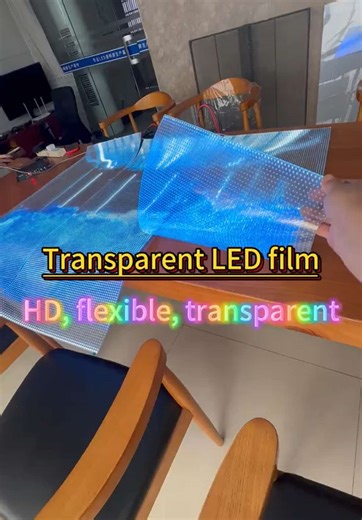 Flexible LED Transparent Film Screen for Smart Displays