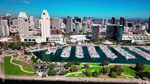 San Diego Convention Center with views of the harbor and the Rady Shell at Jacobs Park.