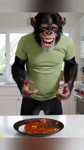 Spicy Fish Devil Cooking by Chimpanzee | Funny & Realistic Kitchen Story
