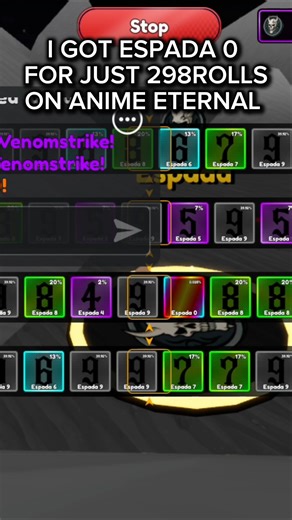I GOT ESPADA 0 ON ANIME ETERNAL #animeeternal