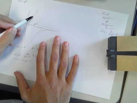 Finding equation of reciprocal function from sketch
