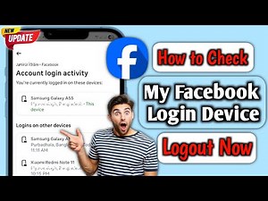 How To Check My Facebook Login Device | Check for unknown devices and logout (New Update 2025)