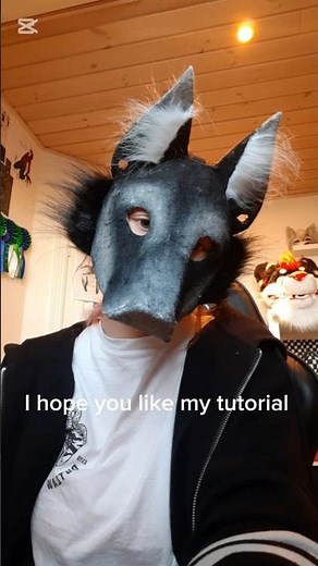 how to make a therian mask out of cardboard #furry #fursuit #cosplay #fursona #therian #therianmask