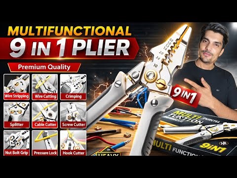 viral multifunctional Plier ￼9in 1 Wire Stripping Pliers for Cutting and Pulling Wires